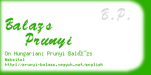 balazs prunyi business card